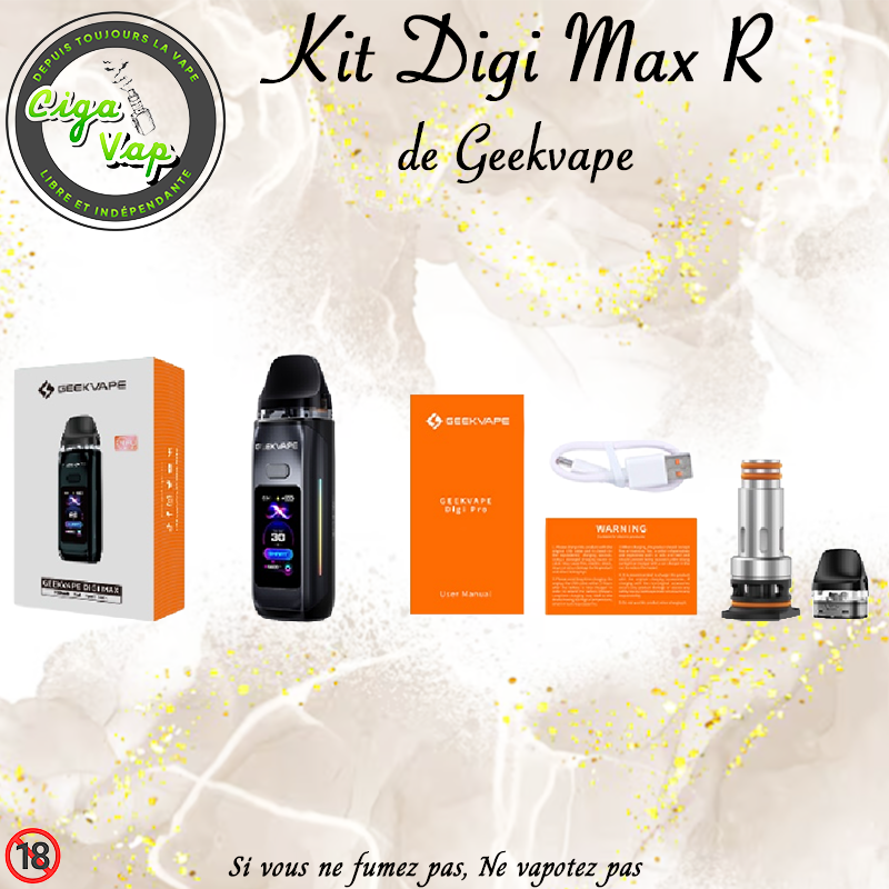 contenu kit digi max de Geekvape marque vendue par Ciga'Vap