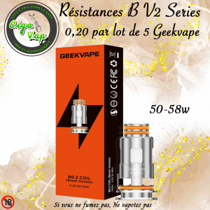 Résistances B V2 Series COILS (x5) – Geekvape pour Zeus Nano