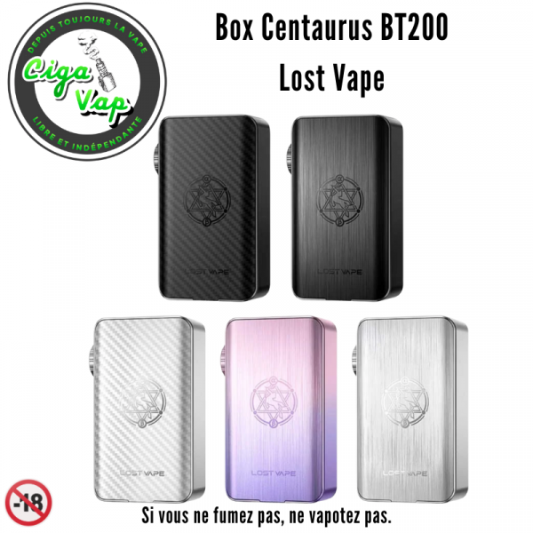 Box Centaurus BT200 de Lost Vape. Marque vendue par Ciga'Vap.