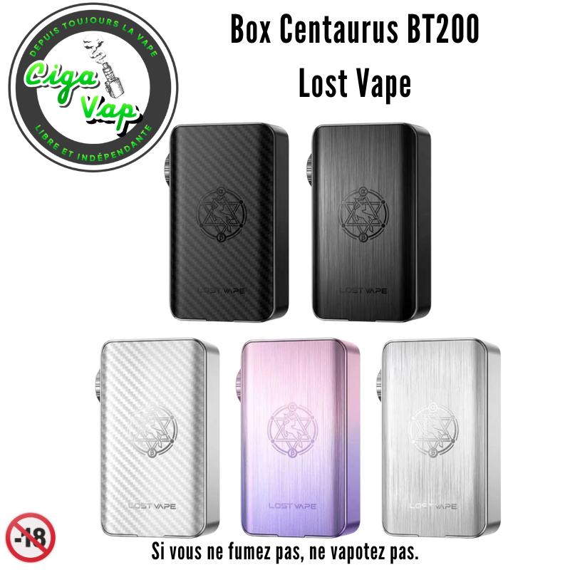 Box Centaurus BT200 de Lost Vape. Marque vendue par Ciga'Vap.