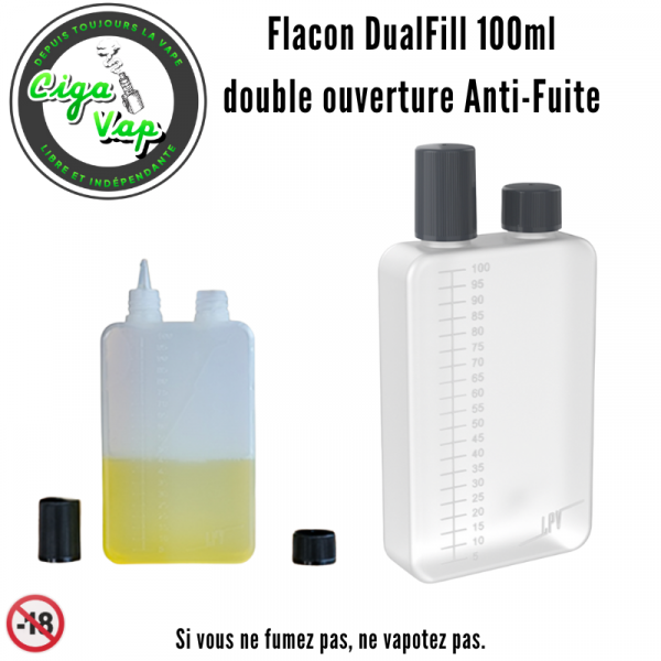 Flacon DualFill 100ml de LPV. Marque vendue par Ciga'Vap.