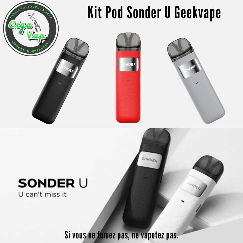 Kit Pod Sonder U Geekvape. Marque vendue par Ciga'Vap.