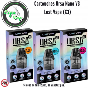 Cartouches Ursa Nano V3 Lost Vape (X3)
