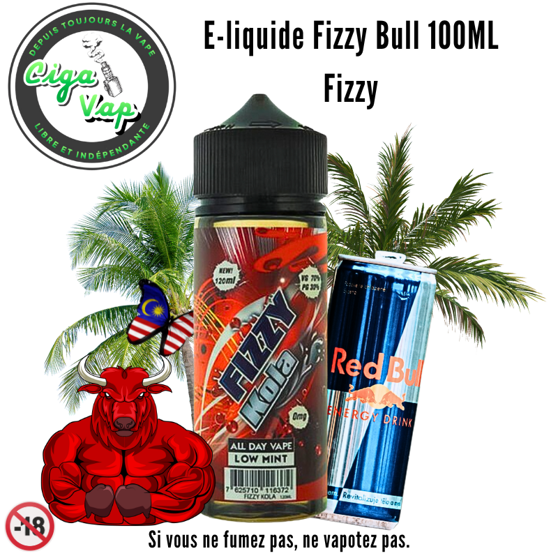E-liquide FIZZY BULL 100ML. Marque vendue par Ciga'Vap
