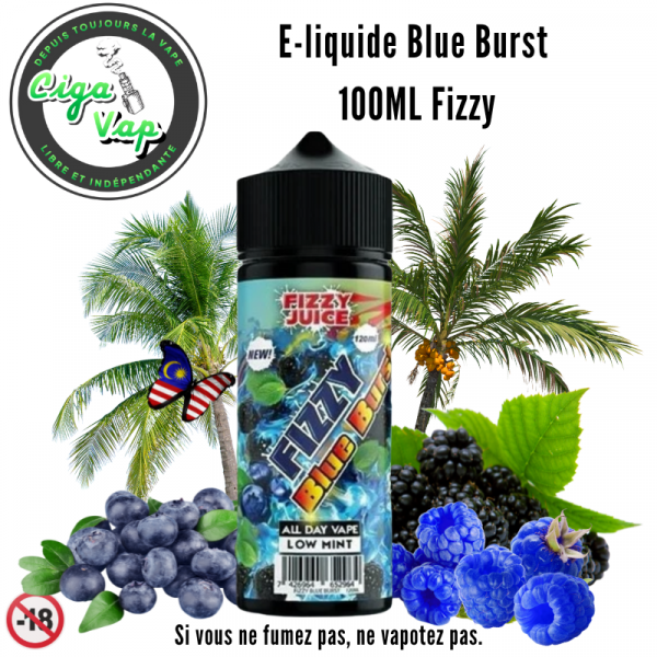E-liquide FIZZY Blue Burst 100ML. Marque vendue par Ciga'Vap