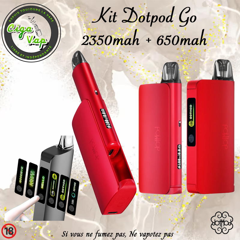 Kit Dotpod Go Red. De Dotpod marque vendue par Ciga'Vap.