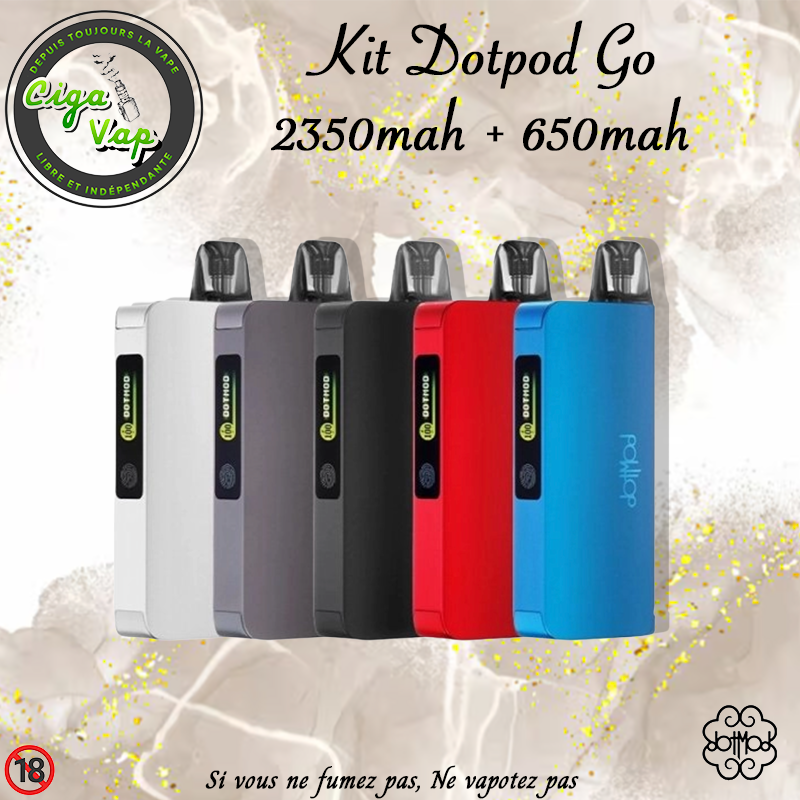 Kit Dotpod Go. De Dotpod marque vendue par Ciga'Vap.