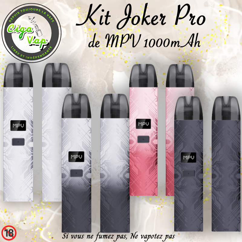 kit joker pro de MPV. Marque vendue par Ciga'Vap.