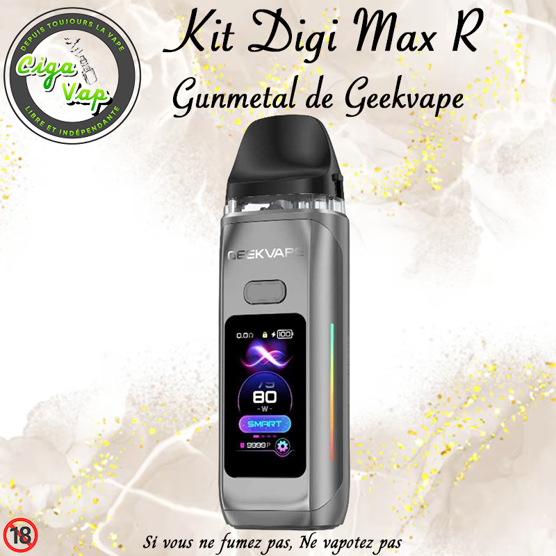 kit digi max R Gunmetal de Geekvape marque vendue par Ciga'Vap