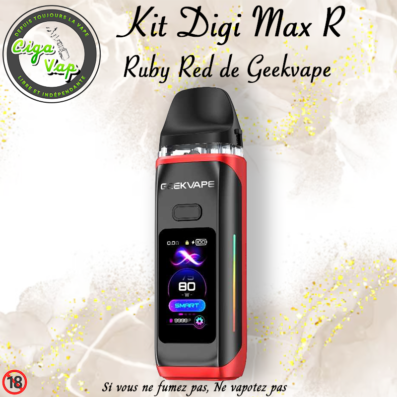 kit digi max R Ruby Red de Geekvape marque vendue par Ciga'Vap