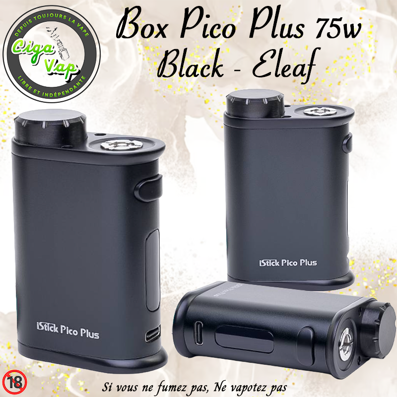 Box pico plus black. De Eleaf, marque vendue par Ciga'Vap