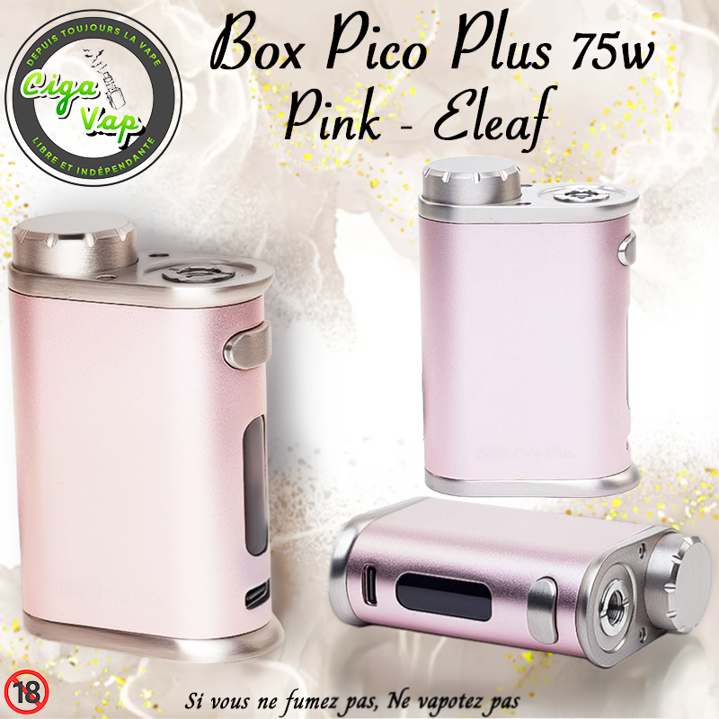 Box pico plus pink. De Eleaf, marque vendue par Ciga'Vap