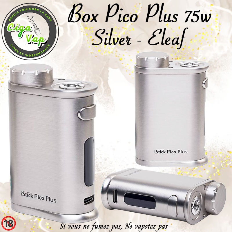 Box pico plus silver. De Eleaf, marque vendue par Ciga'Vap
