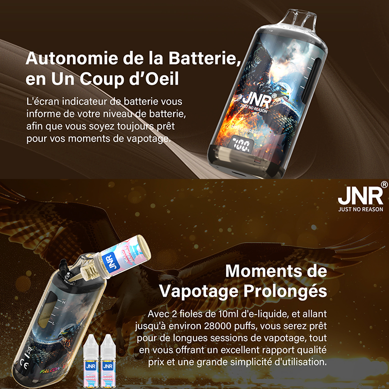 Puff Falcon X Plus JNR 28k. Marque vendue par Ciga'Vap.