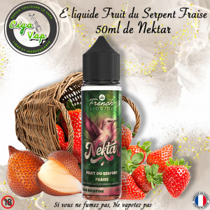 E-liquide Fruit du Serpent Fraise de Nektar 50ml de Le French’Liquide