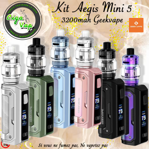 Kit Aegis Mini 5 Geekvape Batterie intégrée 3200mah