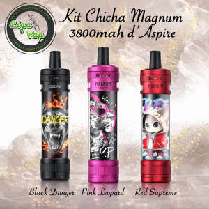 Chicha Magnum d&rsquo;Aspire 3800mAh Nouveaux Coloris