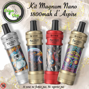 Chicha Magnum Nano d&rsquo;Aspire 1800mAh