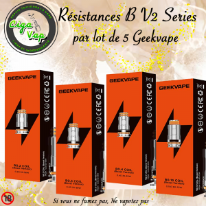 Résistances B V2 Series COILS (x5) – Geekvape pour Zeus Nano