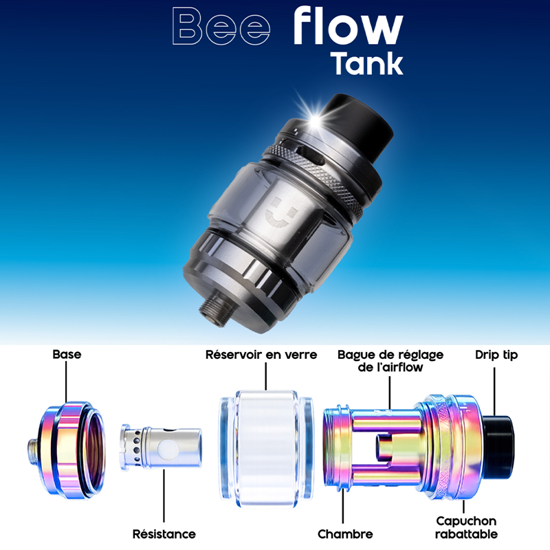 Cleromiseur Bee Flow Tank de Nubee. Marque vendue par Ciga'Vap 