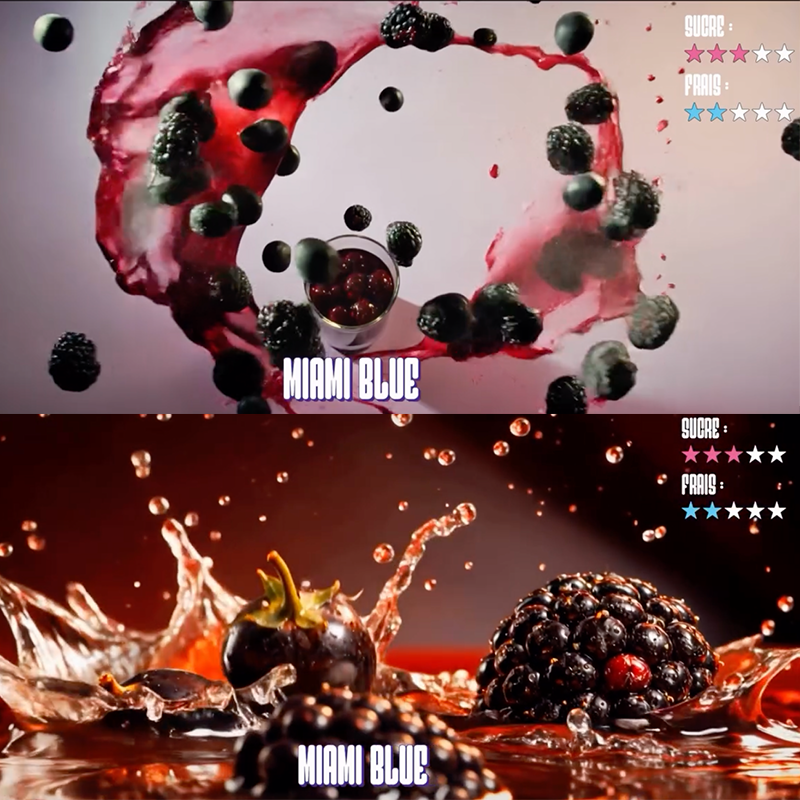 e-liquide Miami Blue. Marque vendue par Ciga'Vap