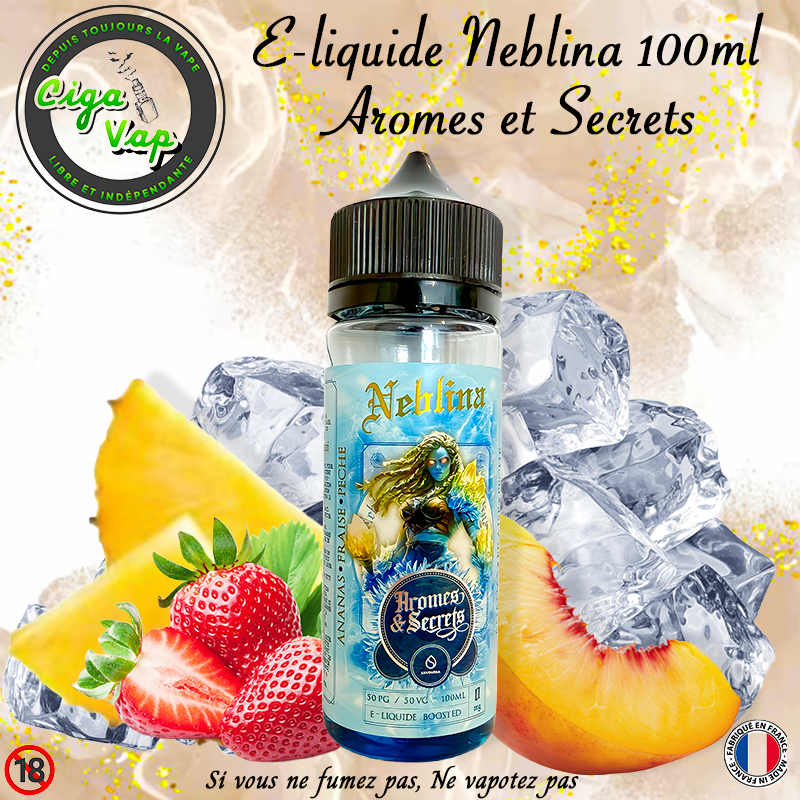 Neblina e-liquide 100ml d'Aromes et Secrets. Marque vendue par Ciga'Vap