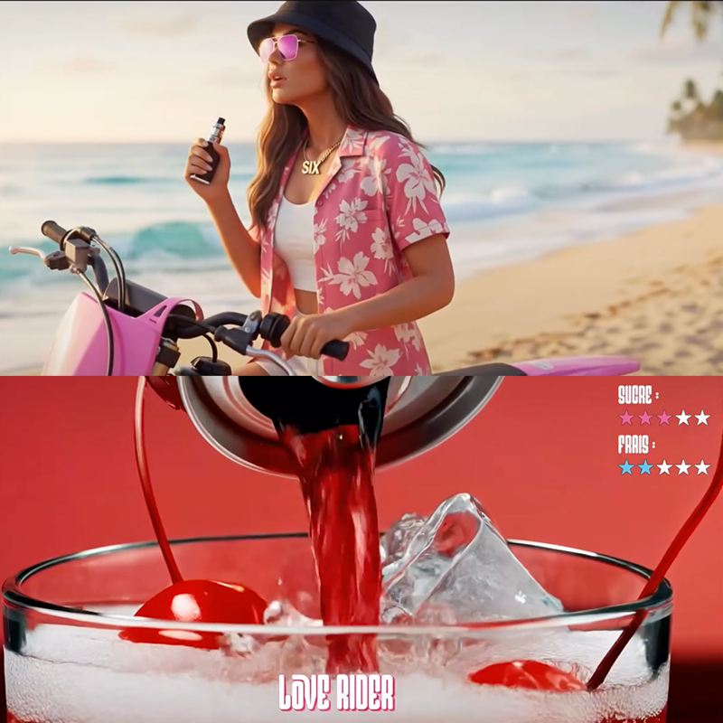 e-liquide Love Rider. Marque vendue par Ciga'Vap