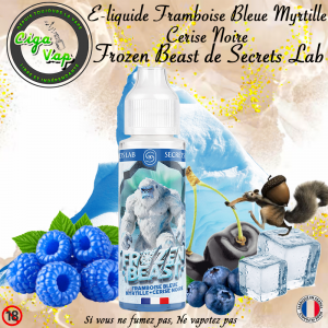 Frozen Beast Framboise Bleue Myrtille Cerise Noire en 50 ou 100ml