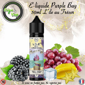 E-liquide Purple Bay 50ml Mûre Raisin Fruit étoilé de L&rsquo;Île au Trésor