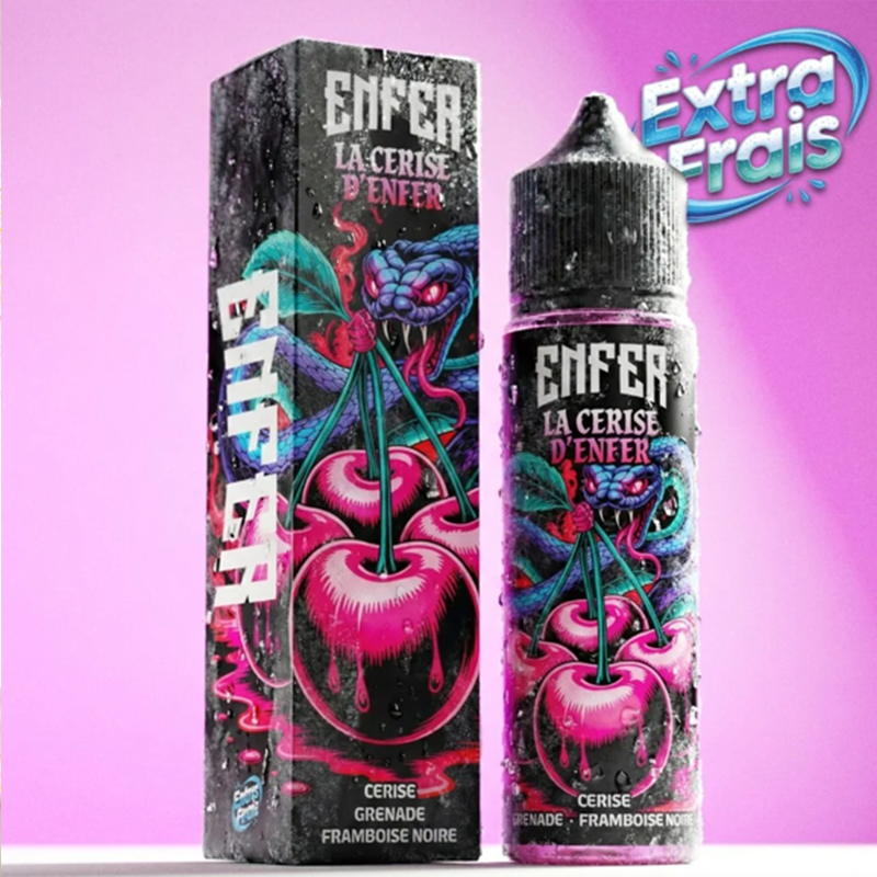 E-liquide cerise d'enfer 50ml Vape47. Marque vendue par Ciga'Vap