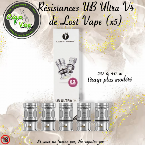 Résistances UB Ultra Lost Vape Centaurus PM100, B60, B80