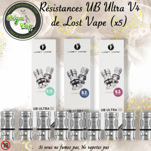 Résistances UB Ultra Lost Vape Centaurus PM100, B60, B80