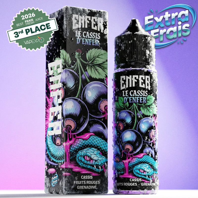 E-liquide le cassis d'enfer 50ml Vape47. Marque vendue par Ciga'Vap