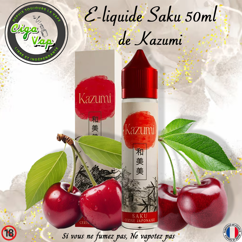 e-liquide Saku 50ml Kazumi. Marque vendue par Ciga'Vap.