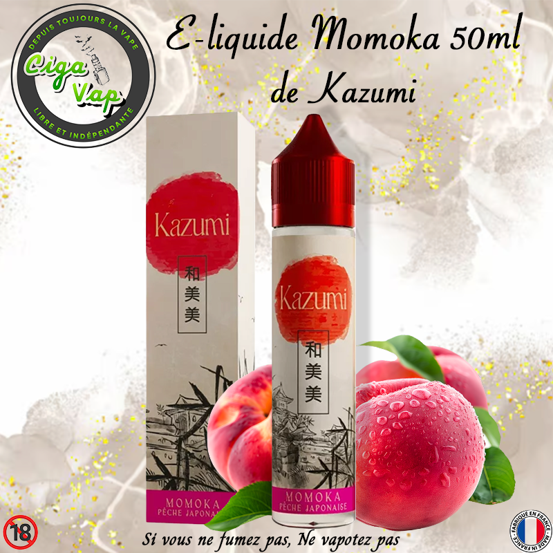e-liquide momoka 50ml Kazumi. Marque vendue par Ciga'Vap.