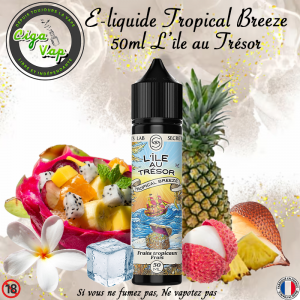 E-liquide Tropical Breeze 50ml Fruits Tropicaux Frais de L&rsquo;Île au Trésor