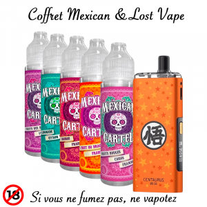 Coffret Mexican Cartel 5 e‑liquides Fruités 50ml + 1 Kit Centaurus Ori 35