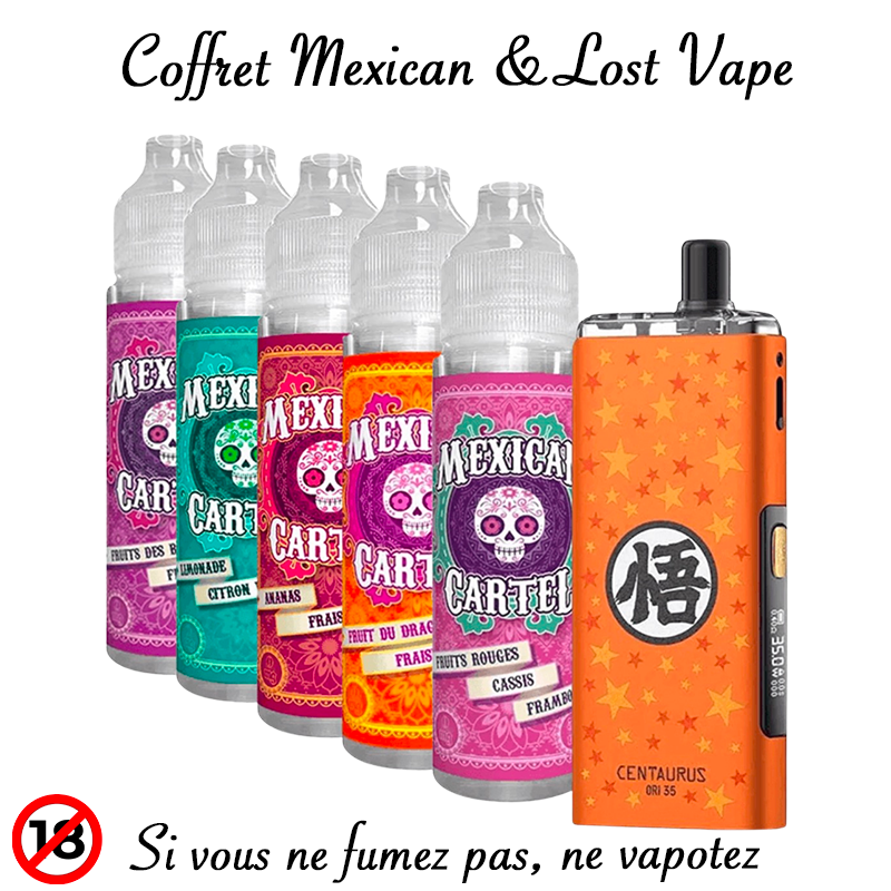 coffret mexican cartel. Marque vendue par Ciga Vap