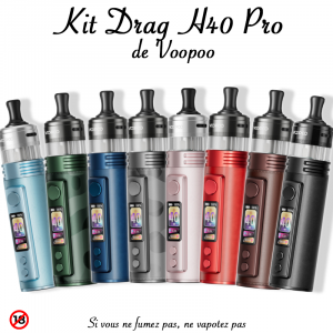 Kit Drag H40 Pro Voopoo – autonomie, puissance et élégance