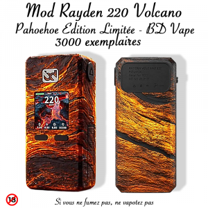 Box Mod Rayden 220 Volcano Pahoehoe  Rare Edition – BD Vape édition limitée