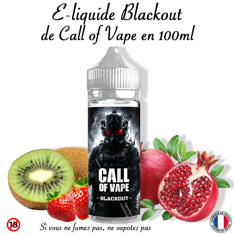 E-liquide Blackout 100ml Call of Vape. De Cloud Vapor marque vendue par Ciga'Vap.