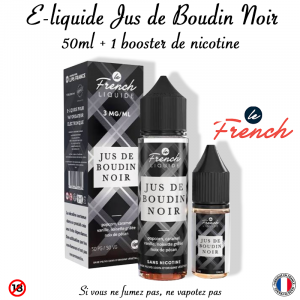 Pack Jus de Boudin Noir 50 ml + Booster 3 mg/ml – Le French Liquide