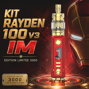 KIT RAYDEN 100 V3.0 IM – ÉDITION LIMITÉE 3000 EXEMPLAIRES – BD VAPE