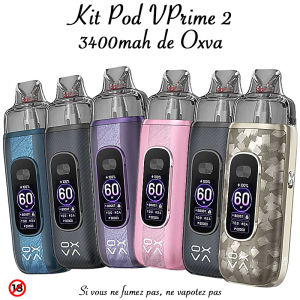 Le Nouveau Kit Pod VPrime 2  de 3400mAh – OXVA