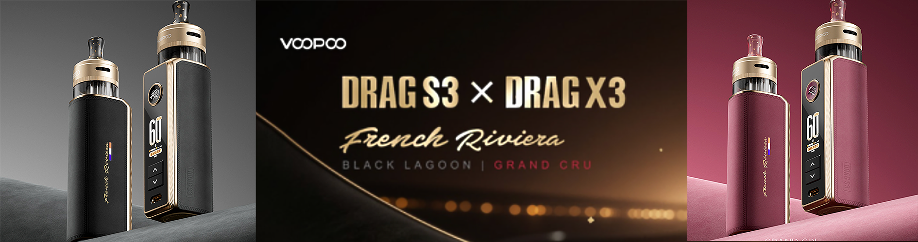 Kit Drag S3 French'Riviera édition limitée de Voopoo. Marque vendue par Ciga'Vap
