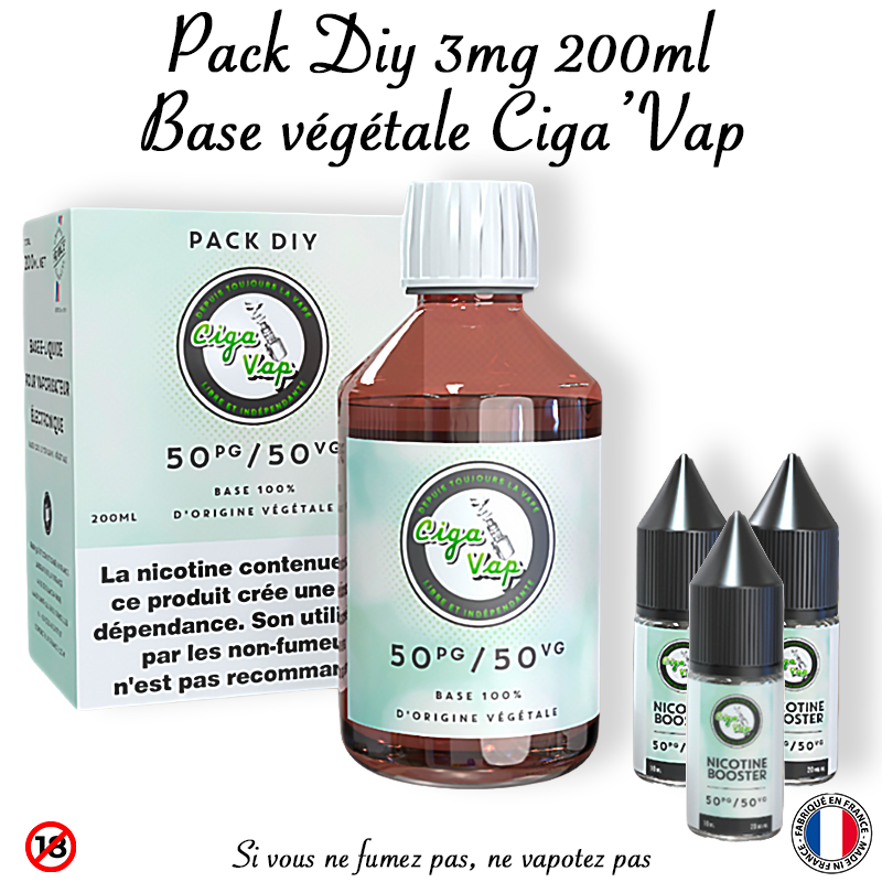 Pack 200ml prêt à l'emploi DIY 50/50 Ciga'Vap – Image 3