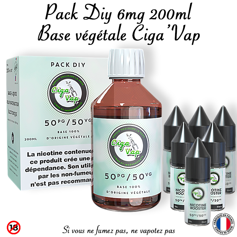 Pack 200ml prêt à l'emploi DIY 50/50 Ciga'Vap – Image 2