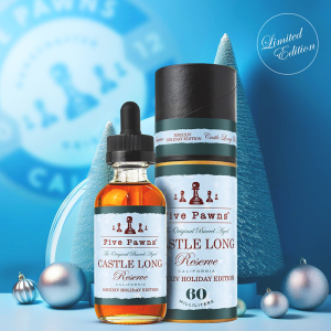 E-liquide Castle Long Réserve 2024 signé Five Pawns 50ml édition limitée.