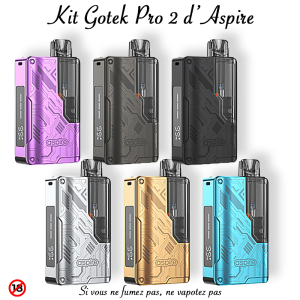 Nouveau Kit Gotek Pro II 2500mah d&rsquo;Aspire