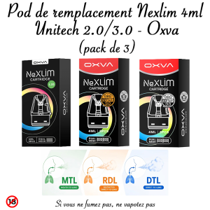 Pod de remplacement XLIM Top Fill 3ml – OXVA (pack de 3)